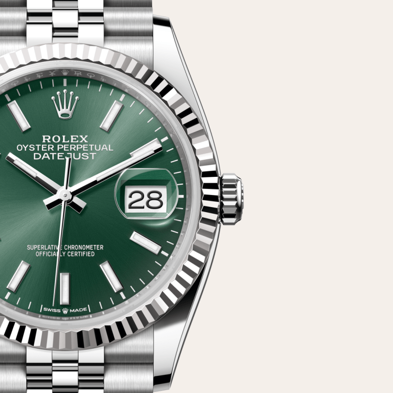 Rolex Datejust 36, Oyster, 36 mm, Oystersteel og hvidguld, M126234-0051