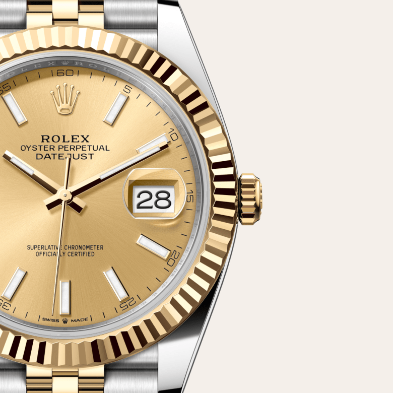 Rolex Datejust 41, Oyster, 41 mm, Oystersteel og gult guld, M126333-0010