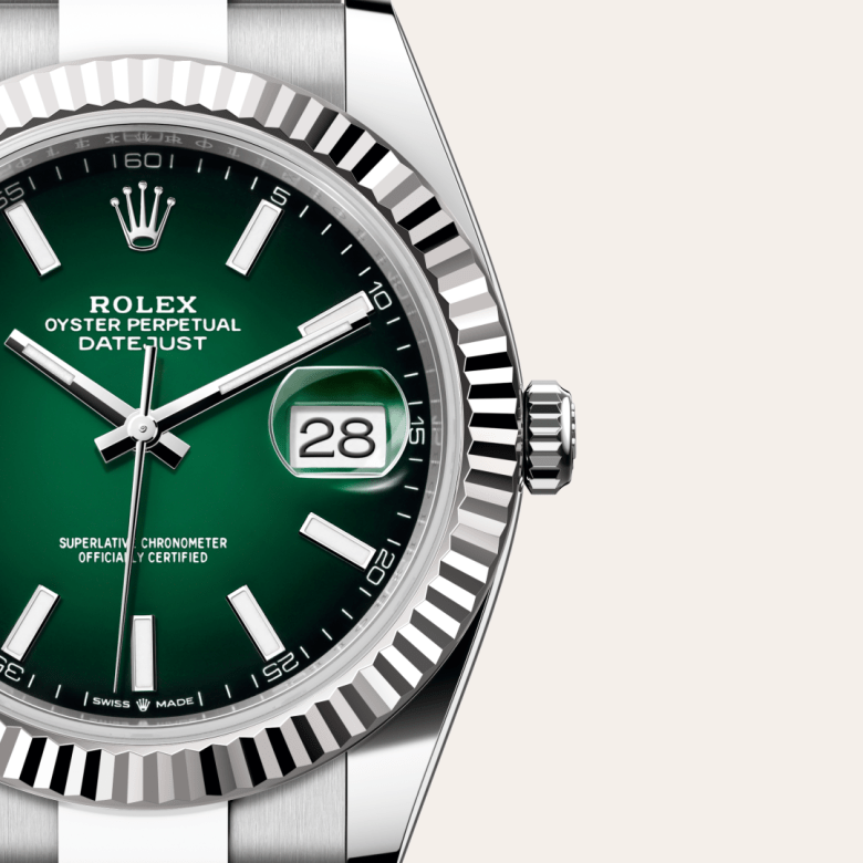 Rolex Datejust 41, Oyster, 41 mm, Oystersteel og hvidguld, M126334-0033