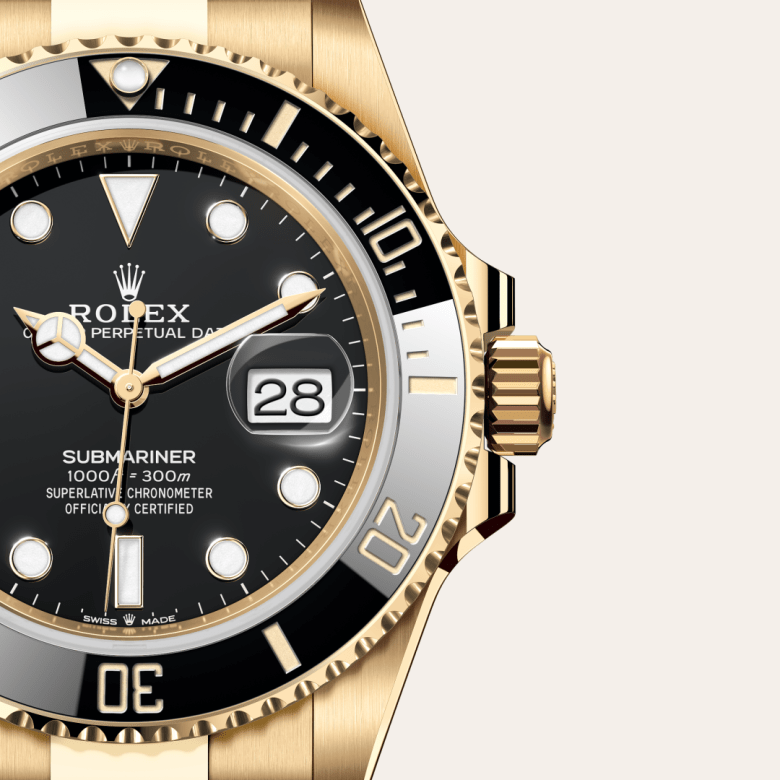 Rolex Submariner Date, Oyster, 41 mm, gult guld, M126618LN-0002