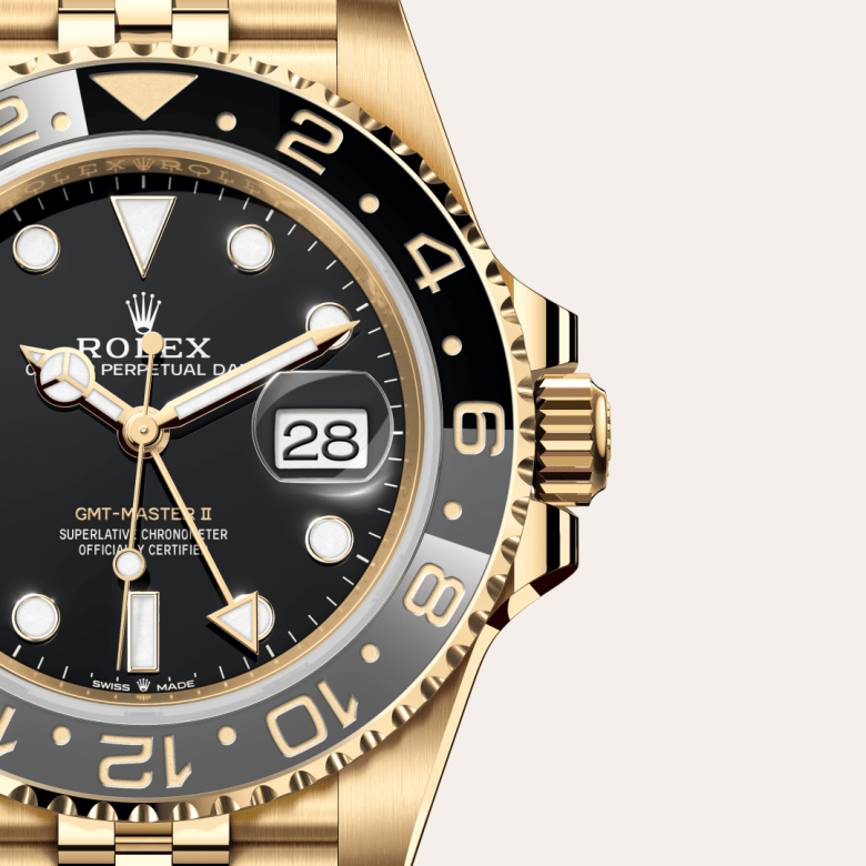 Rolex GMT-Master II, Oyster, 40 mm, gult guld, M126718GRNR-0001