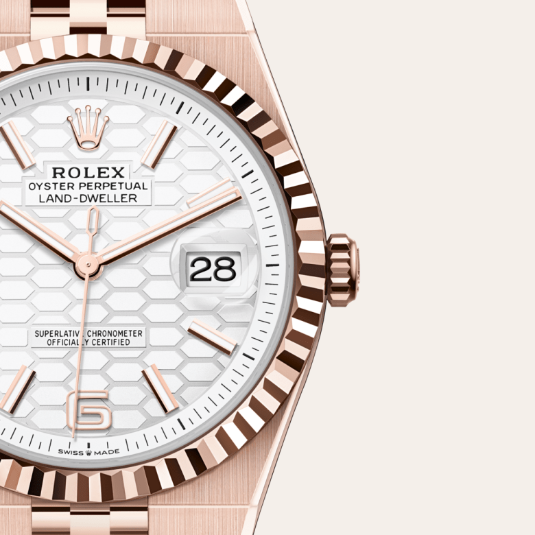 Rolex Land-Dweller 40, Oyster, 40 mm, Everose guld, M127335-0001