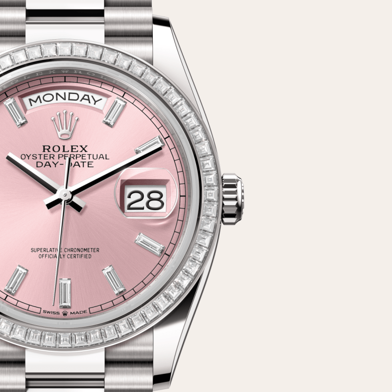 Rolex Day-Date 36, Oyster, 36 mm, hvidguld og diamanter, M128399TBR-0029