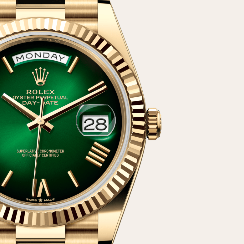 Rolex Day-Date 40, Oyster, 40 mm, gult guld, M228238-0069