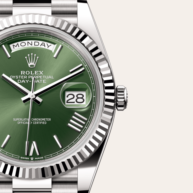 Rolex Day-Date 40, Oyster, 40 mm, hvidguld, M228239-0033