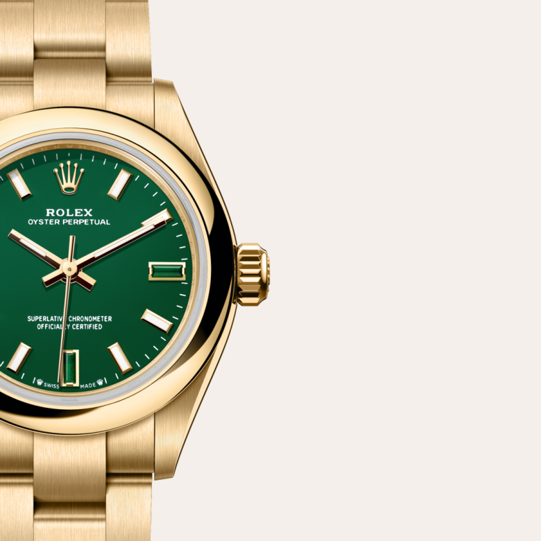 Rolex Oyster Perpetual 28, Oyster, 28 mm, gult guld, M276208-0002