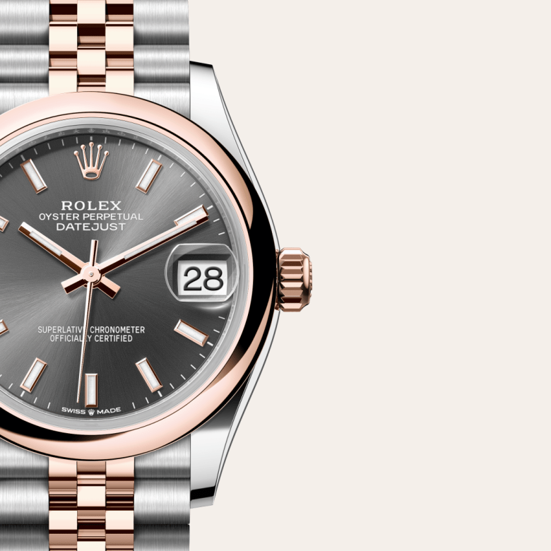 Rolex Datejust 31, Oyster, 31 mm, Oystersteel og Everose guld, M278241-0018