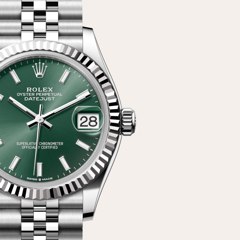 Rolex Datejust 31, Oyster, 31 mm, Oystersteel og hvidguld, M278274-0018
