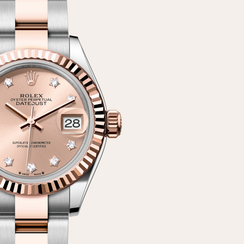 Rolex Lady-Datejust, Oyster, 28 mm, Oystersteel og Everose guld, M279171-0028