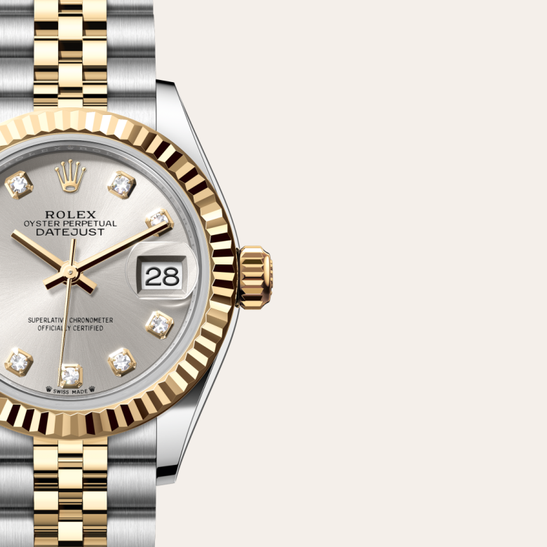Rolex Lady-Datejust, Oyster, 28 mm, Oystersteel og gult guld, M279173-0007