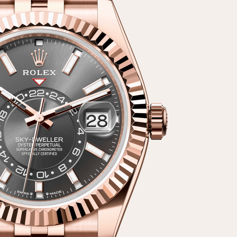 Rolex Sky-Dweller, Oyster, 42 mm, Everose guld, M336935-0008