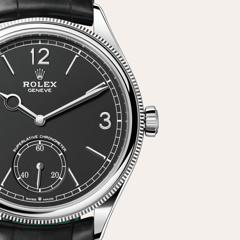 Rolex 1908, 39 mm, 18 karat hvidguld, poleret finish, M52509-0002