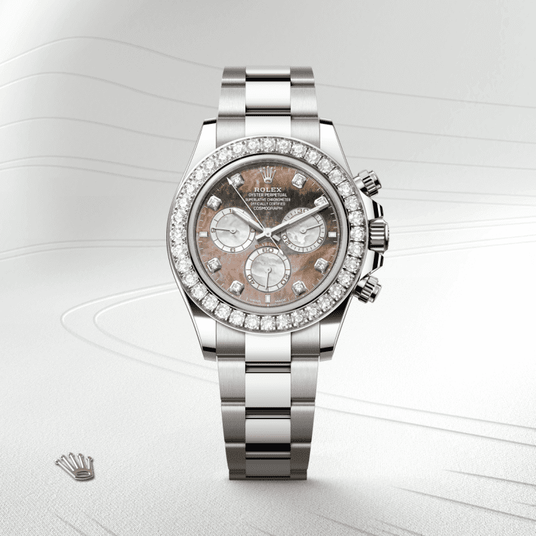 Rolex Cosmograph Daytona, Oyster, 40 mm, hvidguld og diamanter, M126579RBR-0001