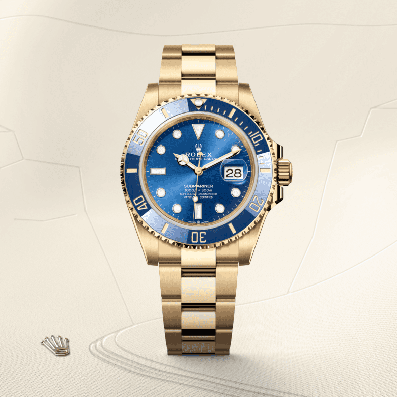 Rolex Submariner Date, Oyster, 41 mm, gult guld, M126618LB-0002