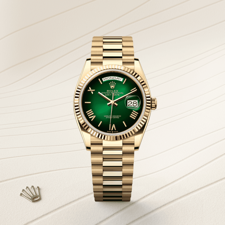 Rolex Day-Date 36, Oyster, 36 mm, gult guld, M128238-0118