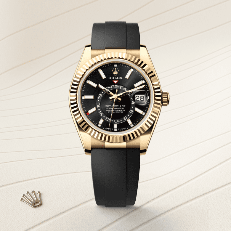 Rolex Sky-Dweller, Oyster, 42 mm, gult guld, M336238-0002