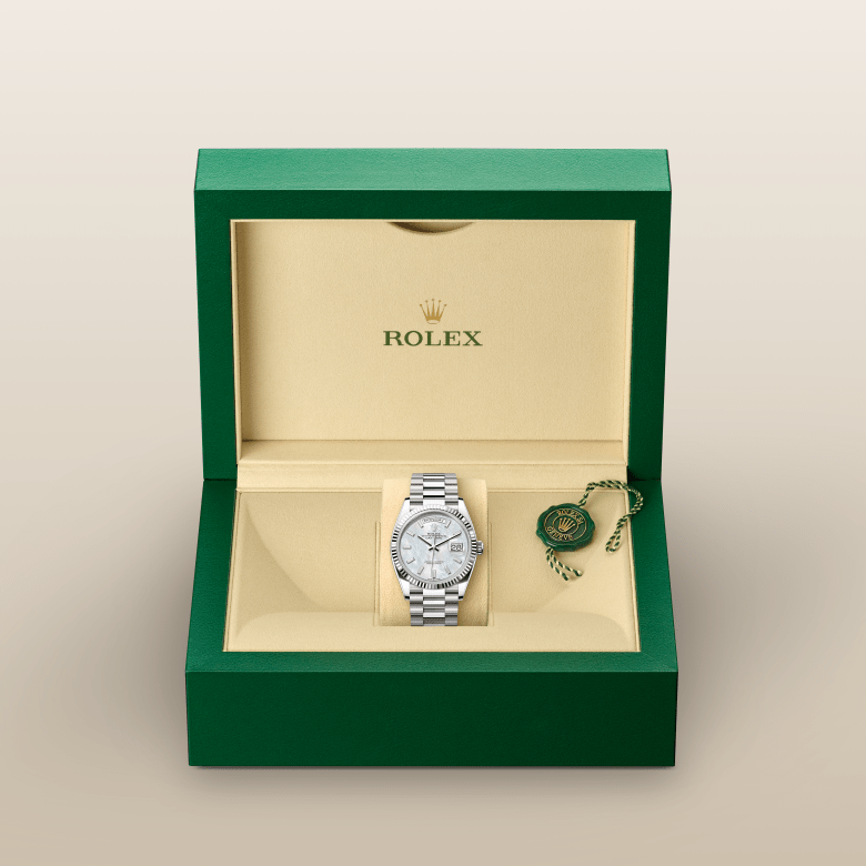 Rolex Day-Date 36, Oyster, 36 mm, hvidguld, M128239-0065