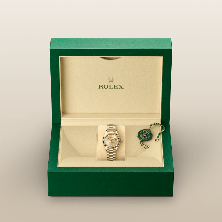 Rolex Lady-Datejust, Oyster, 28 mm, gult guld, M279178-0013