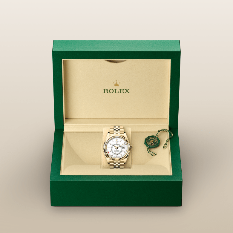 Rolex Sky-Dweller, Oyster, 42 mm, gult guld, M336938-0006