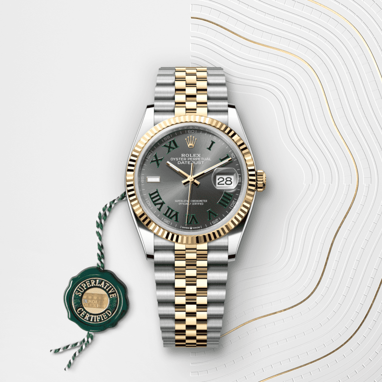 Rolex Datejust 36, Oyster, 36 mm, Oystersteel og gult guld, M126233-0035