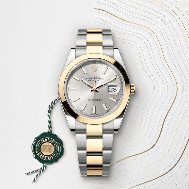 Rolex Datejust 41, Oyster, 41 mm, Oystersteel og gult guld, M126303-0001