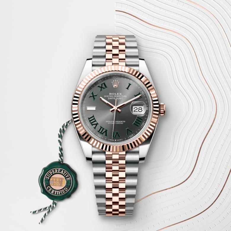 Rolex Datejust 41, Oyster, 41 mm, Oystersteel og Everose guld, M126331-0016