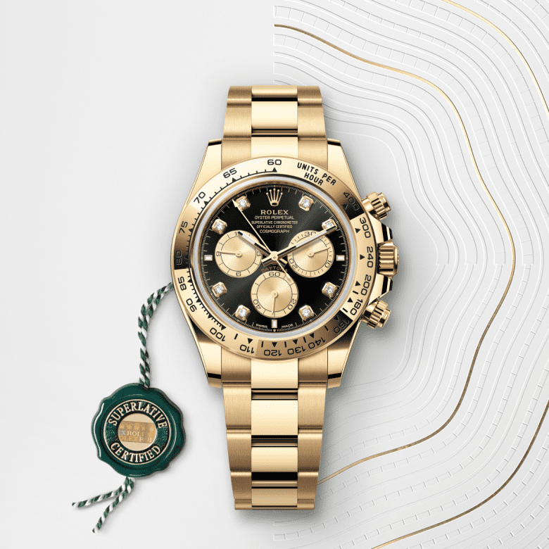 Rolex Cosmograph Daytona, Oyster, 40 mm, gult guld, M126508-0003