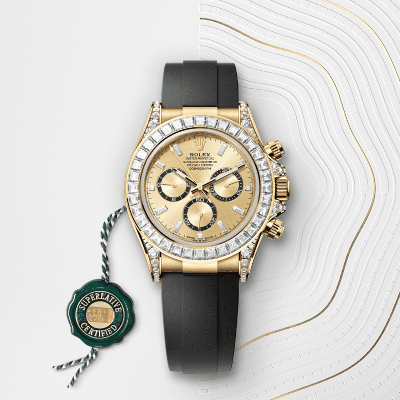 Rolex Cosmograph Daytona, Oyster, 40 mm, guld og diamanter, M126538TBR-0004