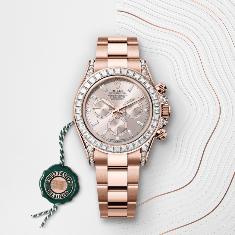 Rolex Cosmograph Daytona, Oyster, 40 mm, Everose guld og diamanter, M126595TBR-0001