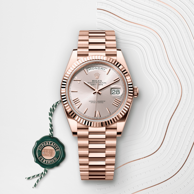 Rolex Day-Date 40, Oyster, 40 mm, Everose guld, M228235-0001