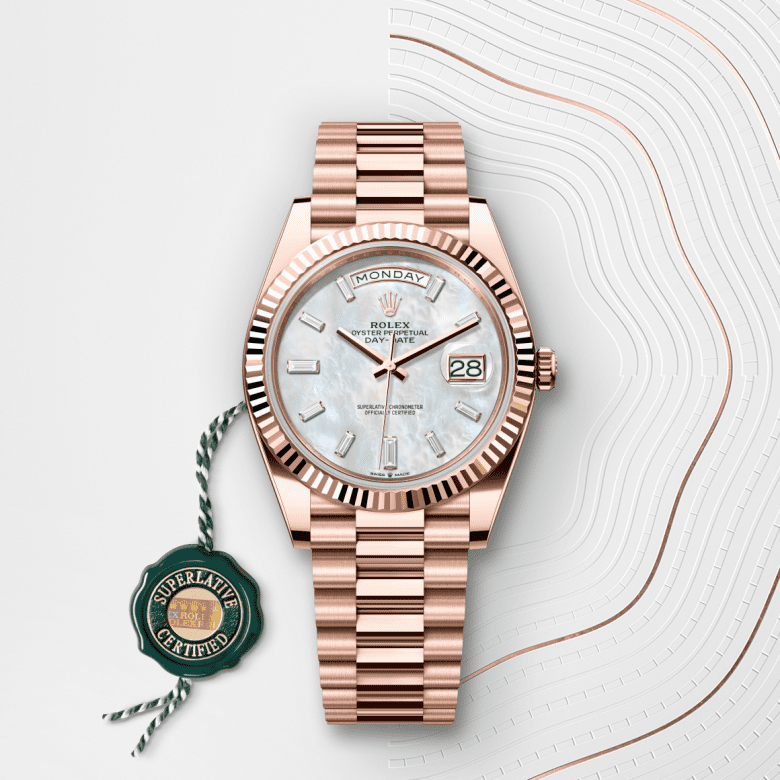 Rolex Day-Date 40, Oyster, 40 mm, Everose guld, M228235-0056