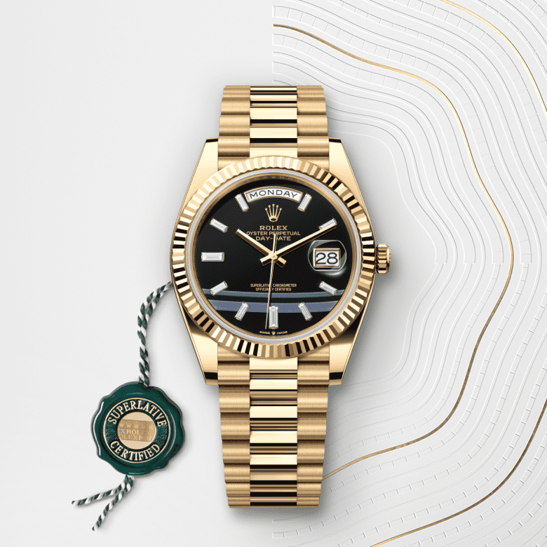 Rolex Day-Date 40, Oyster, 40 mm, gult guld, M228238-0059