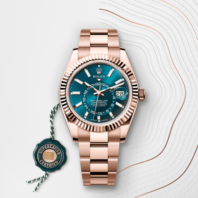 Rolex Sky-Dweller, Oyster, 42 mm, Everose guld, M336935-0001