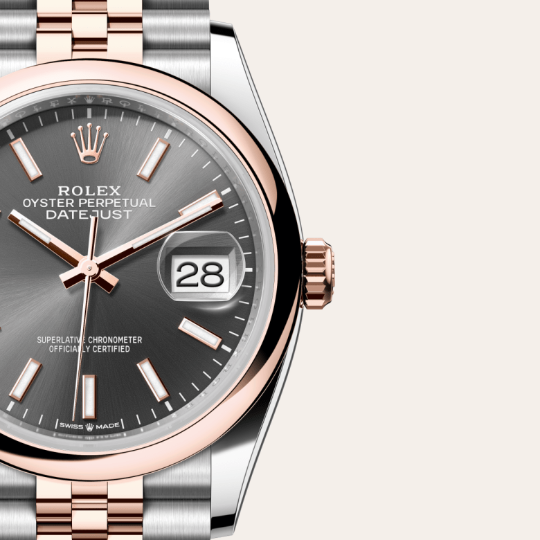 Rolex Datejust 36, Oyster, 36 mm, Oystersteel og Everose guld, M126201-0013