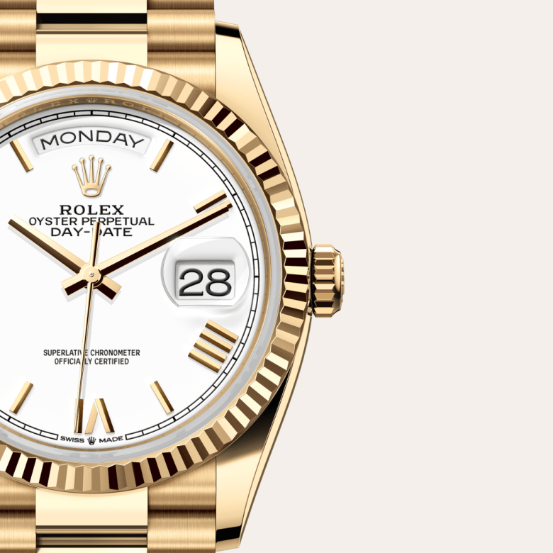 Rolex Day-Date 36, Oyster, 36 mm, gult guld, M128238-0113