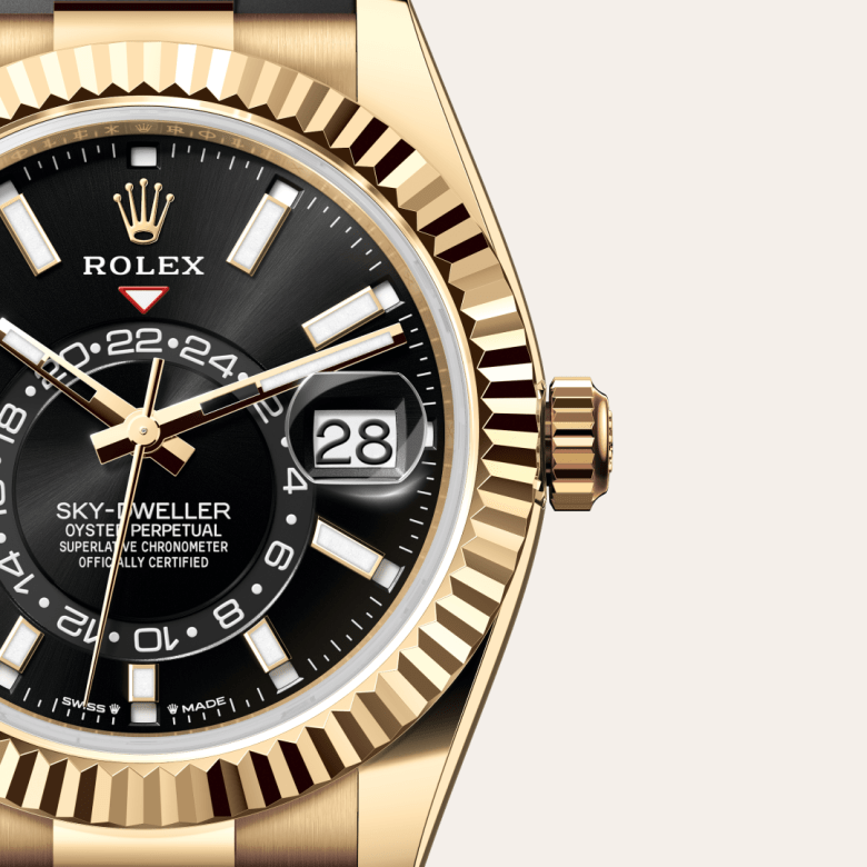 Rolex Sky-Dweller, Oyster, 42 mm, gult guld, M336238-0002