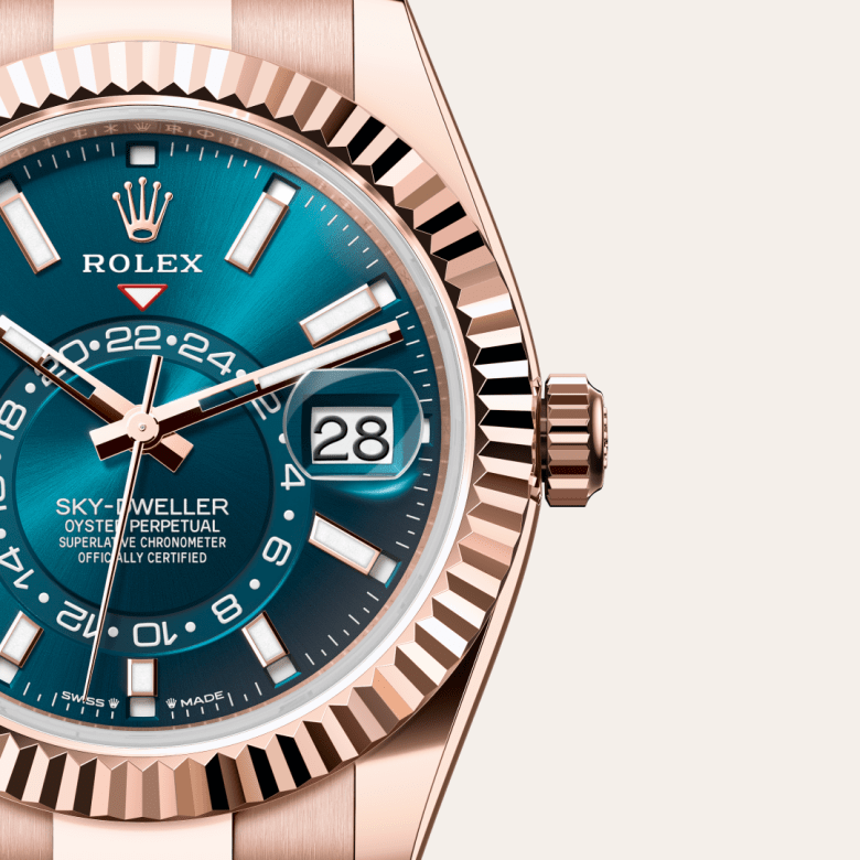 Rolex Sky-Dweller, Oyster, 42 mm, Everose guld, M336935-0001