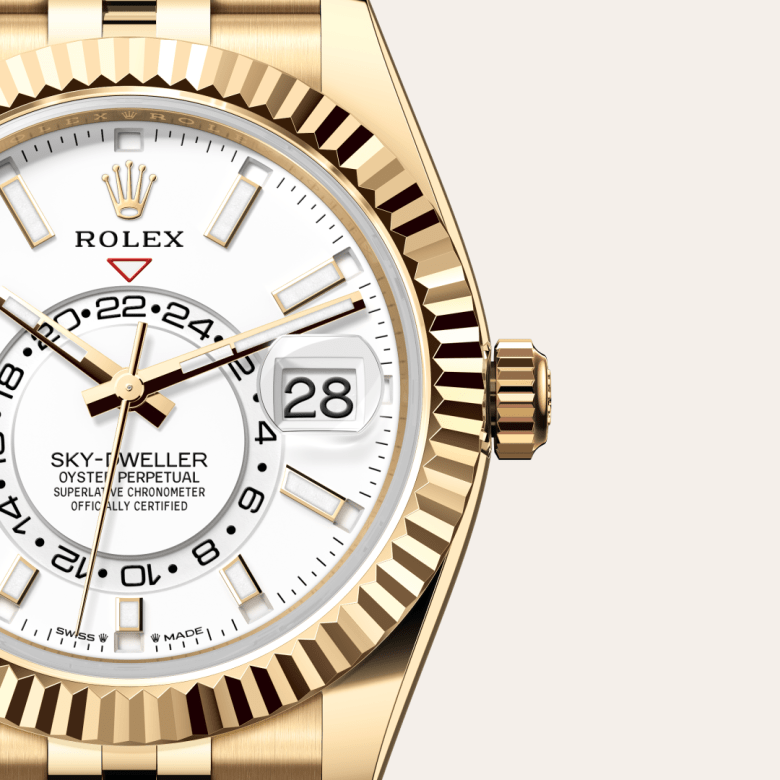 Rolex Sky-Dweller, Oyster, 42 mm, gult guld, M336938-0006