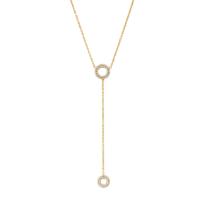 Matin Necklace yellow gold w. brilliant cut diamonds