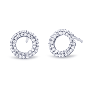 Matin Earrings white gold w. brilliant cut diamonds