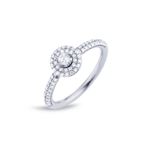 Matin Ring white gold w. brilliant cut diamonds