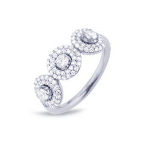 Matin Ring white gold w. brilliant cut diamonds