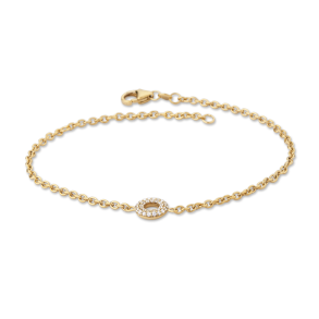 Matin Bracelet yellow gold w. brilliant cut diamonds