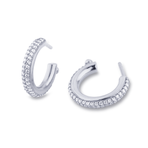 Matin Hoop white gold w. brilliant cut diamonds