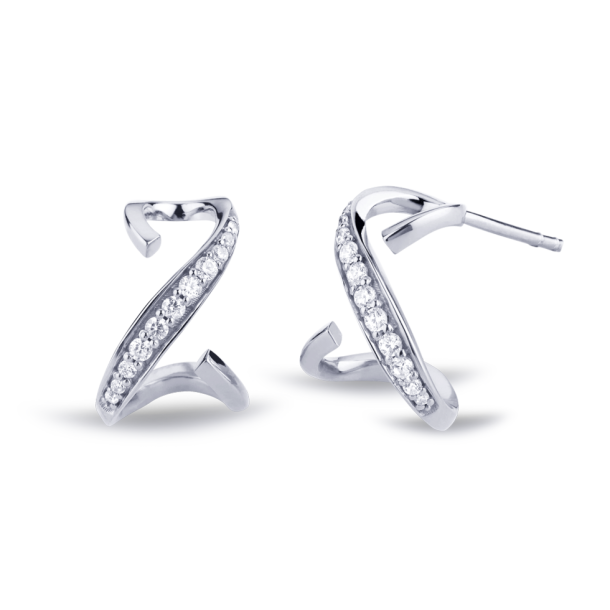 Sitana Hoop white gold w. brilliant cut diamonds