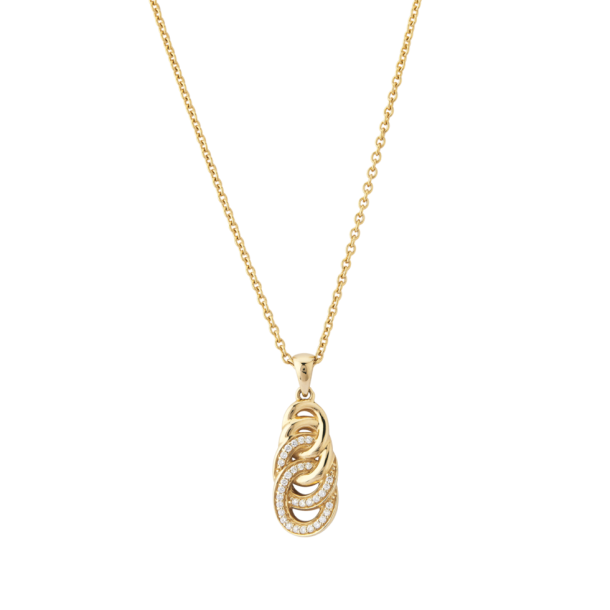Sitana Pendant yellow gold w. brilliant cut diamonds