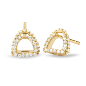 Fiontini Earrings yellow gold w. brilliant cut diamonds