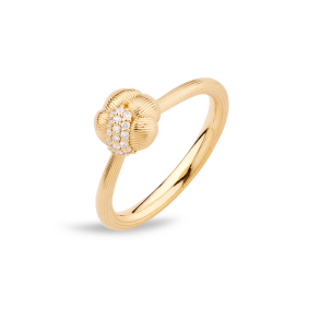 Sav Ring yellow gold w. brilliant cut diamonds