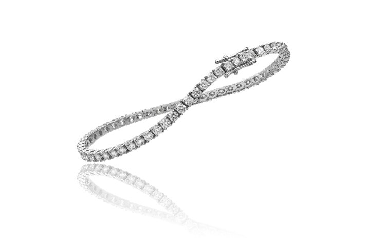 Tennisarmb�nd Classic 18kt hvidguld - Hvide brillianter TW-VS