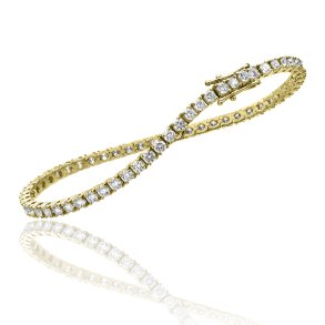 Tennisarmbnd Classic 18kt gulguld - Hvide brillianter TW-VS